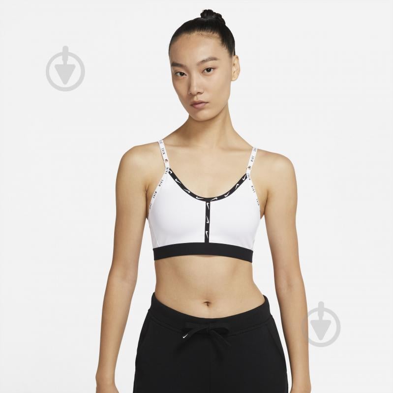 ᐉ Бра Nike W NK DF INDY LOGO CUTOUT BRA DD1353 100 р L білий Краща