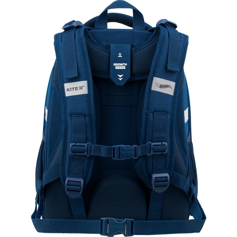 ᐉ Рюкзак школьный для мальчиков KITE Education Hot Wheels HW M ортопедический Синий