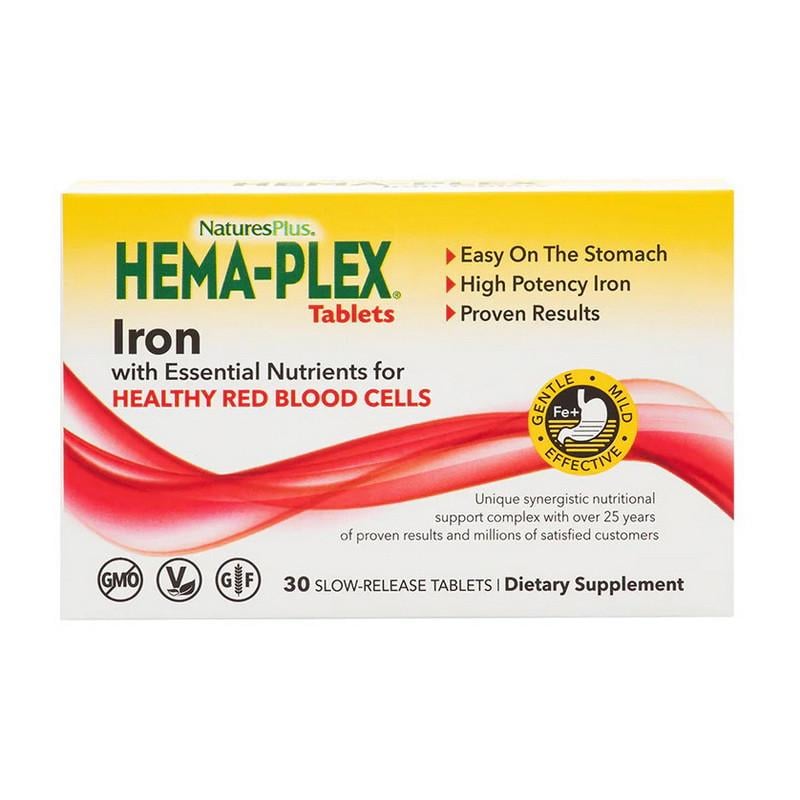 ᐉ Комплекс для сердца и сосудов Natures Plus Hema Plex Iron 30 капс