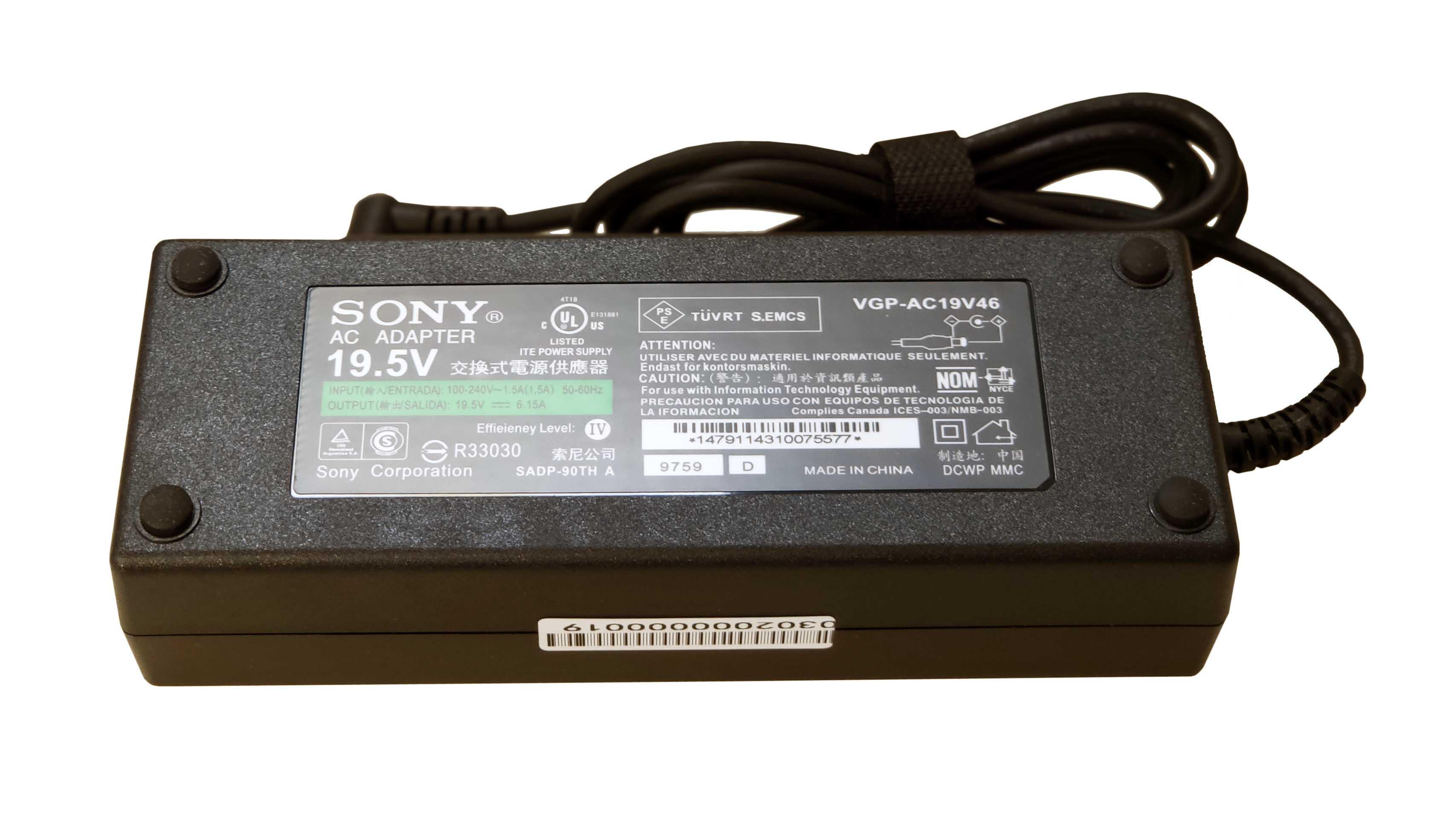 ᐉ Блок питания для ноутбука Sony VGP AC19V16 120W 19 5V 6 15A 6 5x4 4