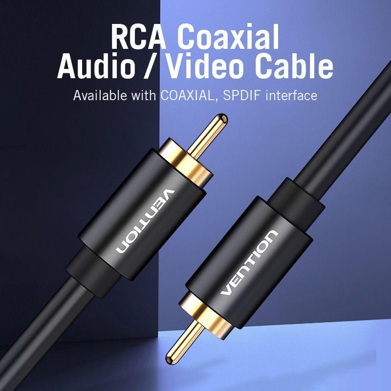 ᐉ Аудио кабель Vention RCA к RCA коаксиальный HiFi 5 1 SPDIF 1 5 м