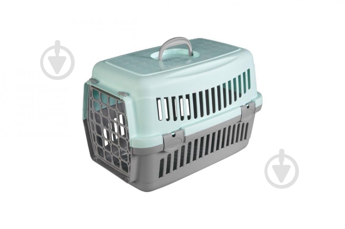 Переноска AnimAll 48,5х32,5х32,5 см сіро-м'ятна CNR-102