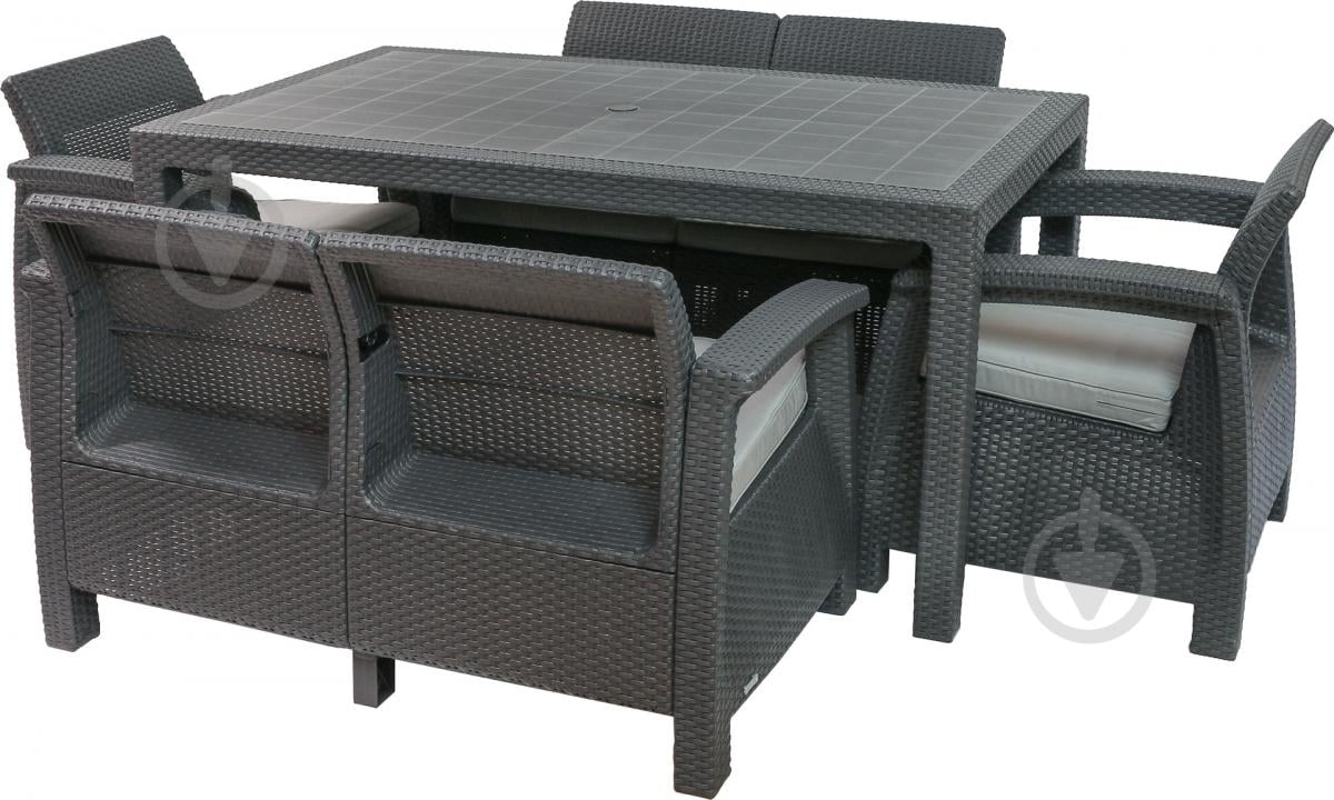 Комплект меблів Keter Corfu Fiesta set антрацит