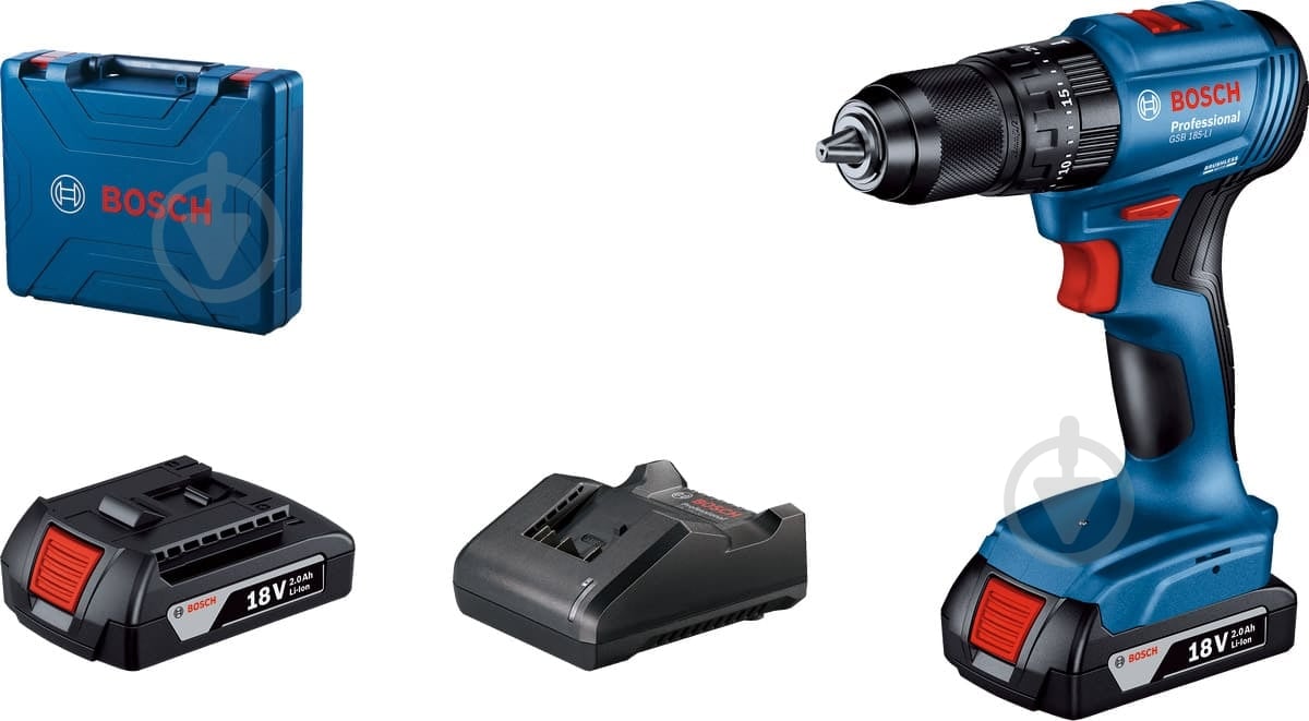 Шуруповерт ударний акумуляторний Bosch Professional GSB 185-LI 06019K3100