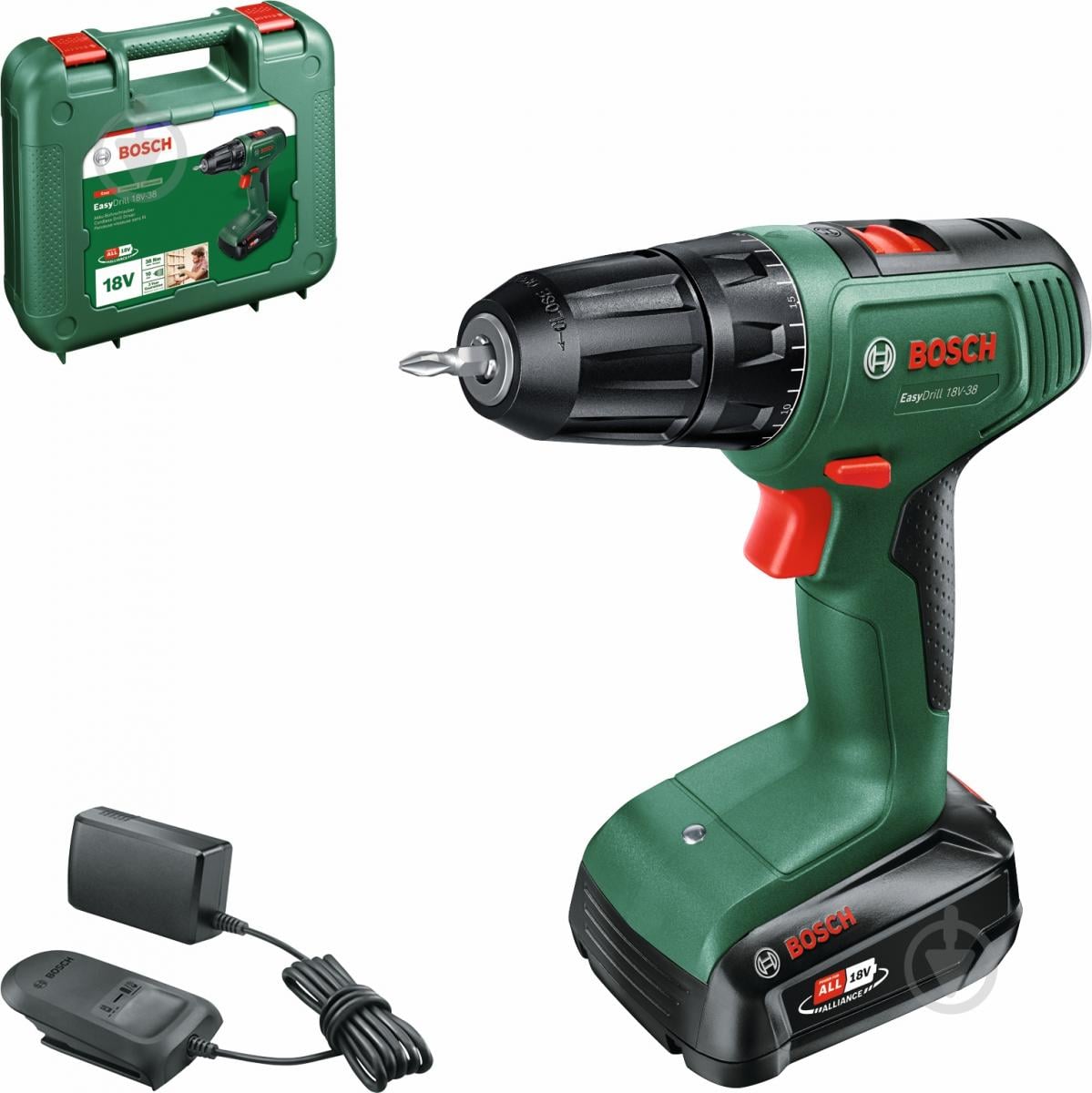 Шуруповерт акумуляторний Bosch EasyDrill 18V-38 06039D8003