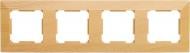 Рамка четырехместная HausMark Alta горизонтальная бамбук SNG-FRP.SQ20G4-3/Bamboo