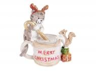 Декоративна новорічна фігура Тигрик і Різдвяне какао 12см 192-171 Lefard