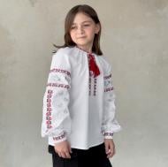 Вышиванка для девочек Эдельвика р.128 белый 161-25/09