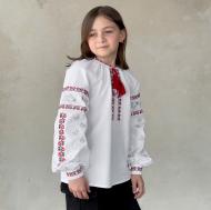 Вышиванка для девочек Эдельвика р.134 белый 161-25/09