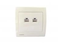 Розетка комп’ютерна із заземленням Siemens Iris RJ45 Cat.6 слонова кістка 19586-2 A