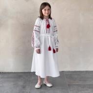 Платье Эдельвика р.140 белый 162-25/09