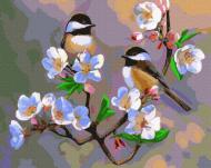 Картина по номерам Весенние синички 40x50 см GX31723 Brushme Картина по номерам Весенние синички 40x50 см GX31723 Brushme