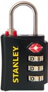 Замок навесной кодовый Stanley с индикатором безопасности TSA S742-054 30 мм 81140393401 черный