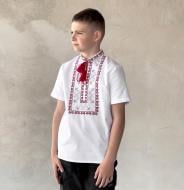 Вышиванка для мальчиков Эдельвика р.140 белый 163-25/09