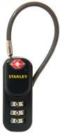 Замок навесной кодовый Stanley с дугой-кабелем TSA S742-060 20 мм 81160393401 черный