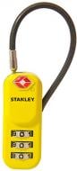 Замок навесной кодовый Stanley с дугой-кабелем TSA S742-061 20 мм 81161393401 желтый