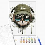 Картина по номерам DJ Кот 40x50 см Brushme