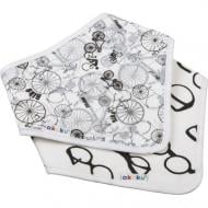 Нагрудник детский Akuku Велосипеды A1474 бело-серый A1474