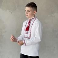 Вышиванка для мальчиков Эдельвика р.134 белый 164-25/09