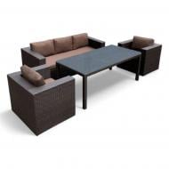 Комплект мебели Matori "Квадро-Премиум", диван, два кресла и стол коричневый