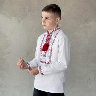 Вышиванка для мальчиков Эдельвика р.140 белый 164-25/09