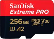 Карта пам'яті SanDisk microSDXC 256 ГБ UHS-I Class 3 (U3) (SDSQXCD-256G-GN6MA) Extreme Pro V30 та адаптер SD