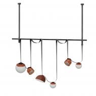 ВІТРИНА! Люстра підвісна Sirius Belt Loop 6x51 Вт без цоколя графіт 47630