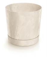 Горшок для цветов пластик Tubo P Beton Effect 130 мм круглый крем PRP (70467-700)