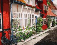 Картина по номерам Мальвы под окном 40x50 см GX33992 Brushme