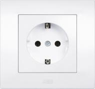 Розетка с заземлением ABB Cosmo без шторок белый 619-010200-217 Розетка с заземлением ABB Cosmo без шторок белый 619-010200-217