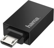 Адаптер Hama OTG MicroUSB to USB 2.0 black (00200307)