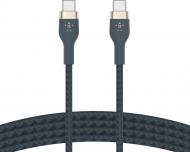 Кабель Belkin USB-С - USB-C плетеный силиконовый с ремешком на магните 1 м синий (CAB011BT1MBL)