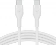 Кабель Belkin USB-С — USB-C силиконовый с клипсой 1 м белый (CAB009BT1MWH)