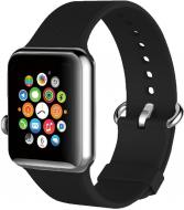 Ремінець Promate Silica-42 силіконовий для Apple Watch 42-44 мм black silica-42.black