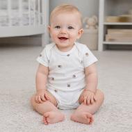 Боди детское унисекс Blanka Лапки р.68-74 молочный 110927