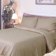 Простынь на резинке сатин страйп 140x200 см бежевый Ярослав