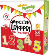 Цифры на магнитах Зірка деревянные 90141