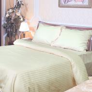 Простынь на резинке сатин страйп 160x200 см молочный Ярослав