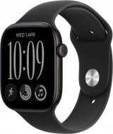 Смарт-годинник Apple Watch Series 12 GPS 46mm Black Aluminium Case with Black Sport Band - S/M (MJEK4RK/A)