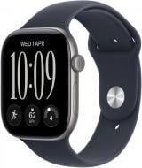 Смарт-часы Apple Watch Series 12 GPS + Cellular 42mm Space Grey Aluminium Case with Navy Blue Sport Band - S/M (MJFX4RK/A)