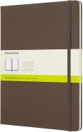 Книга для записей Classic 19 х 25 см нелинованный коричневый Moleskine