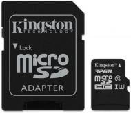 Карта пам'яті Kingston microSDHC 32 ГБ Class 10 (SDCS/32GB) UHS-I Canvas Select 80R class 10+SD Adapter Карта пам'яті Kingston microSDHC 32 ГБ Class 10 (SDCS/32GB) UHS-I Canvas Select 80R class 10+SD Adapter
