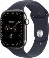 Смарт-годинник Apple Watch Series 12 GPS + Cellular 42mm Natural Titanium Case with Navy Blue Sport Band - S/M (MJGF4RK/A)