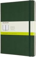 Книга для записей Classic 19 х 25 см нелинованный миртовый зеленый Moleskine