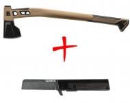 Топор туристический Gerber Gear BUSHCRAFT COYOTE, 67см + подарунок складний ніж Quadrant