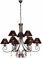 Люстра подвесная Victoria Lighting 9xE14 золотисто-коричневый JASMINE/PL9 brown gold