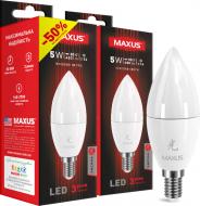 Лампа светодиодная Maxus Sakura 2-LED-632 2 шт./уп. 5 Вт C37 матовая E14 220 В 4100 К