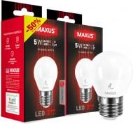 Лампа світлодіодна Maxus Sakura 2-LED-642 2 шт./уп. 5 Вт G45 матова E27 220 В 4100 К