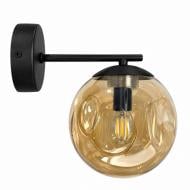 Бра LIGHT SET SHANA 250 E14 чорний/бурштиновий