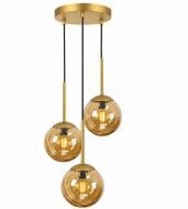 Подвес LIGHT SET SHANA R 2496 3PL 3x/E14 золотисто-янтарный
